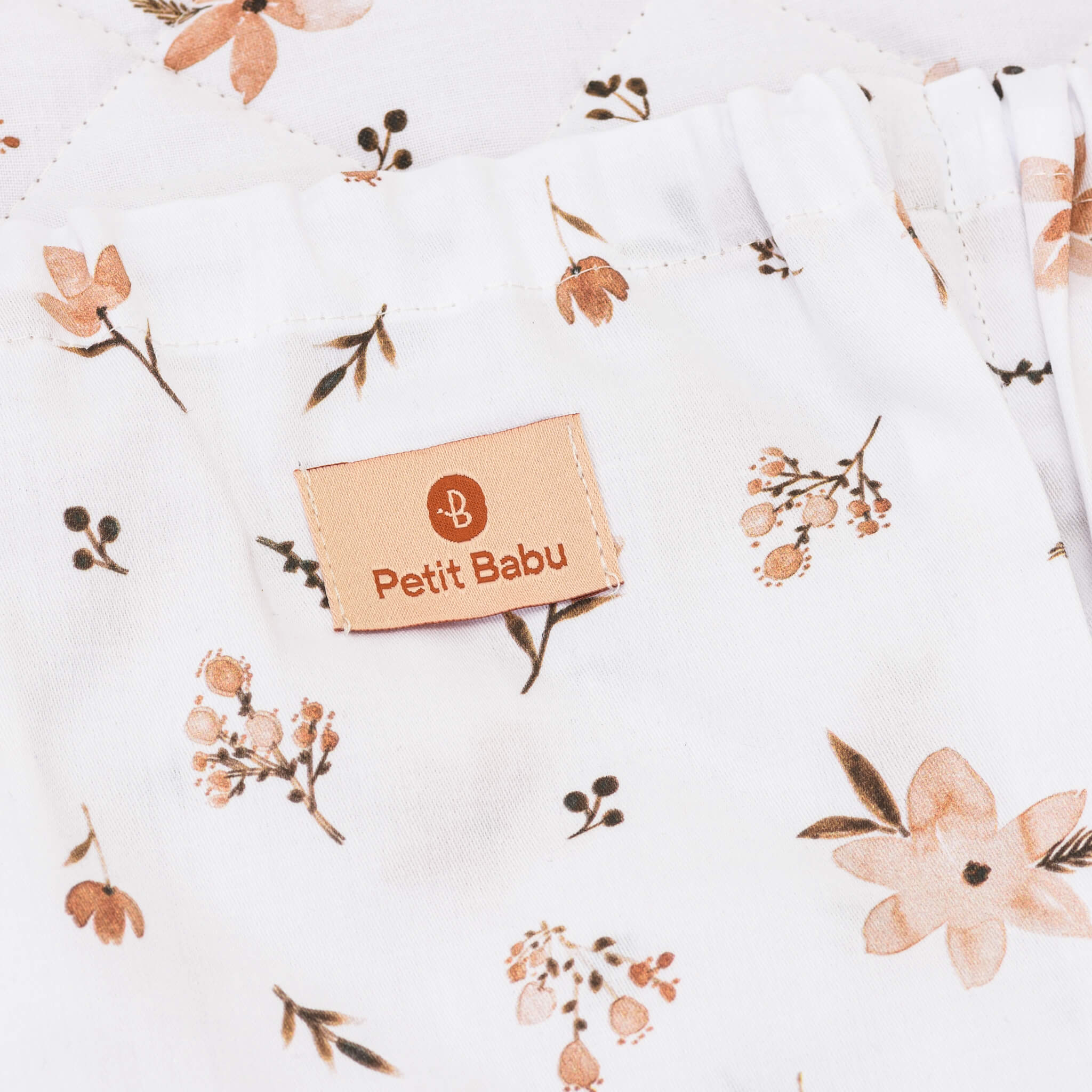 Bed Pocket - Brown flowers