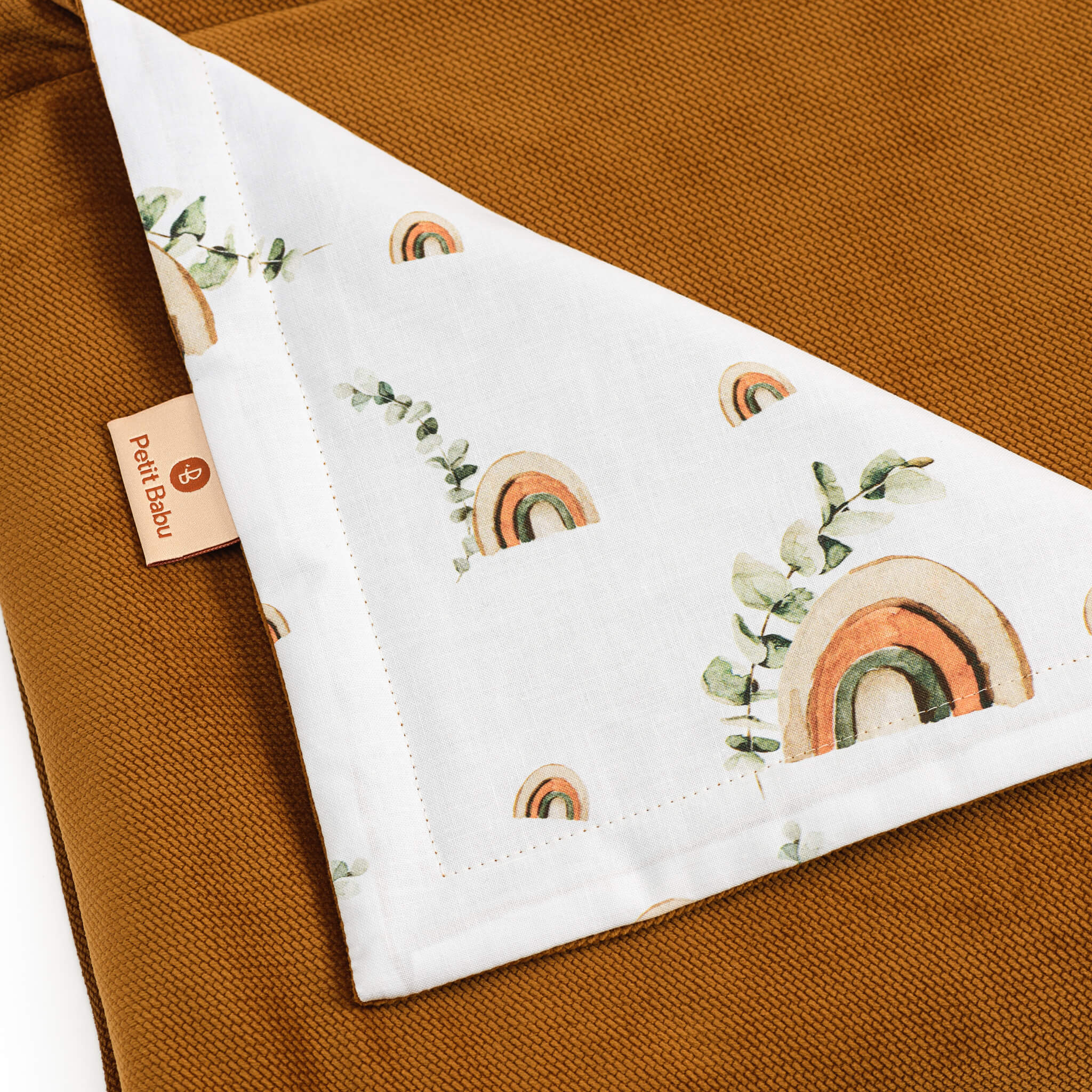 Caramel brown blanket - Rainbows
