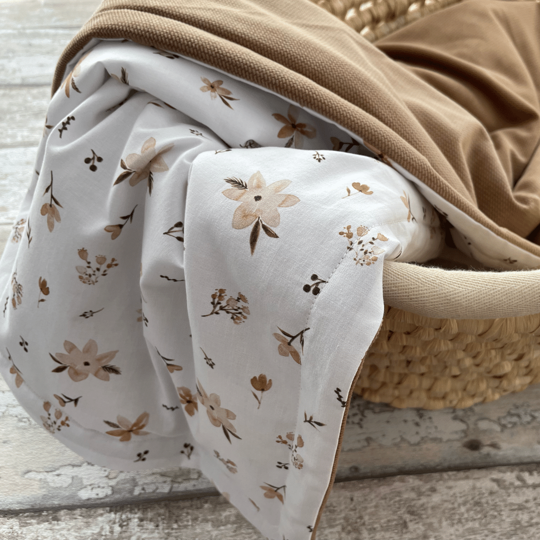 Blanket - Brown flowers