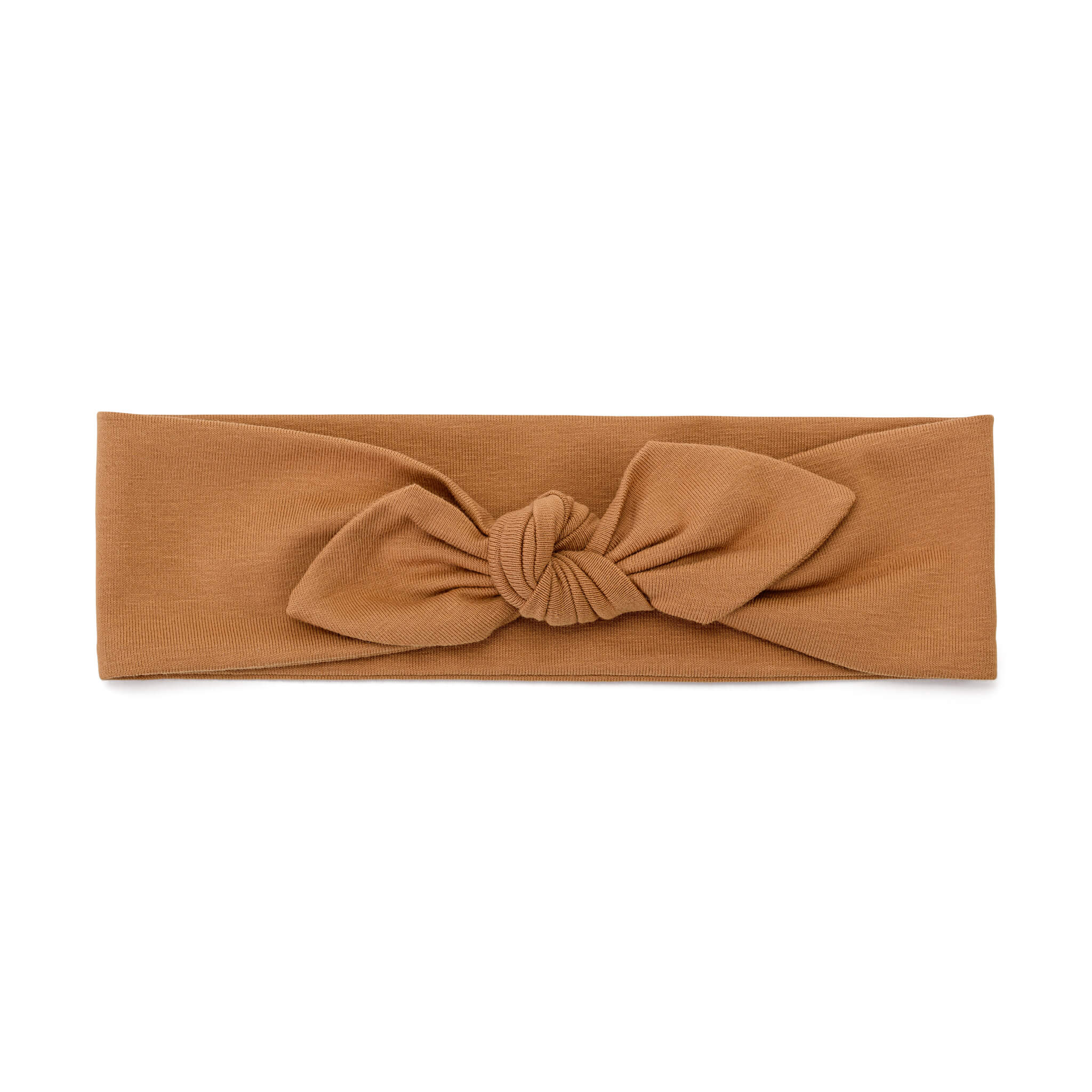 Headband with bow - caramel brown