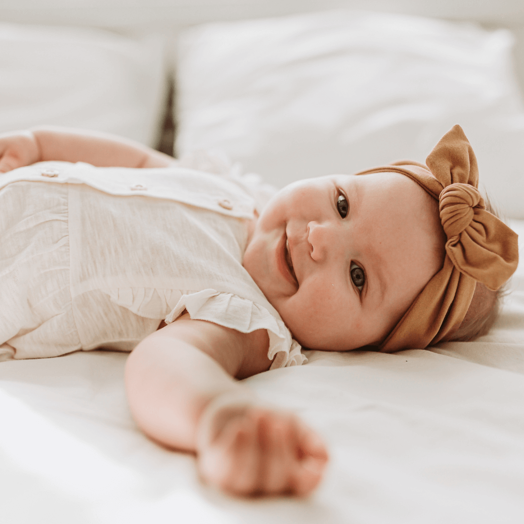 Headband with bow - apple blossom