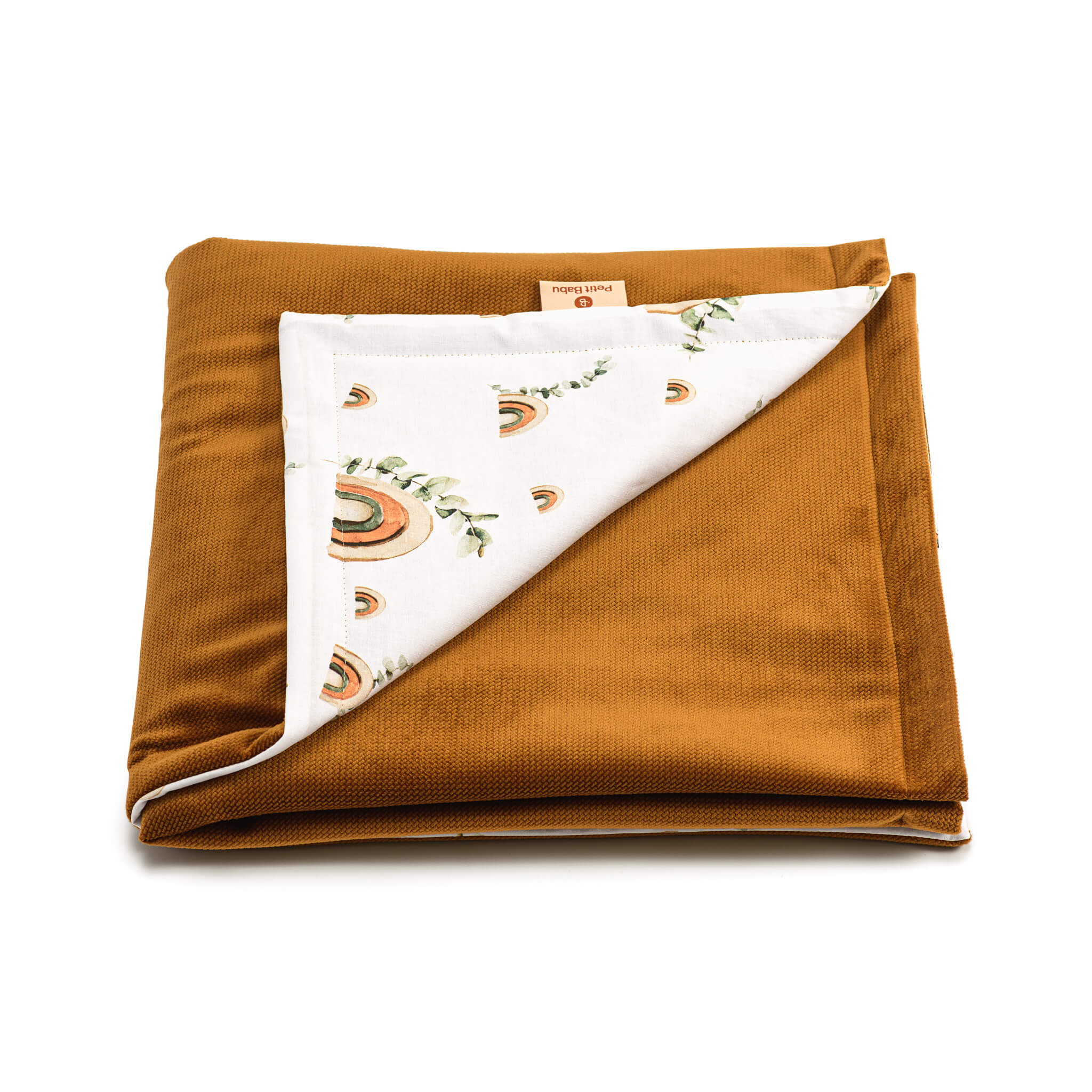 Caramel brown blanket - Rainbows