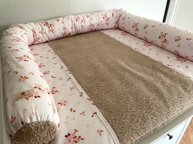 Changing pad with cover - Apple Blossom