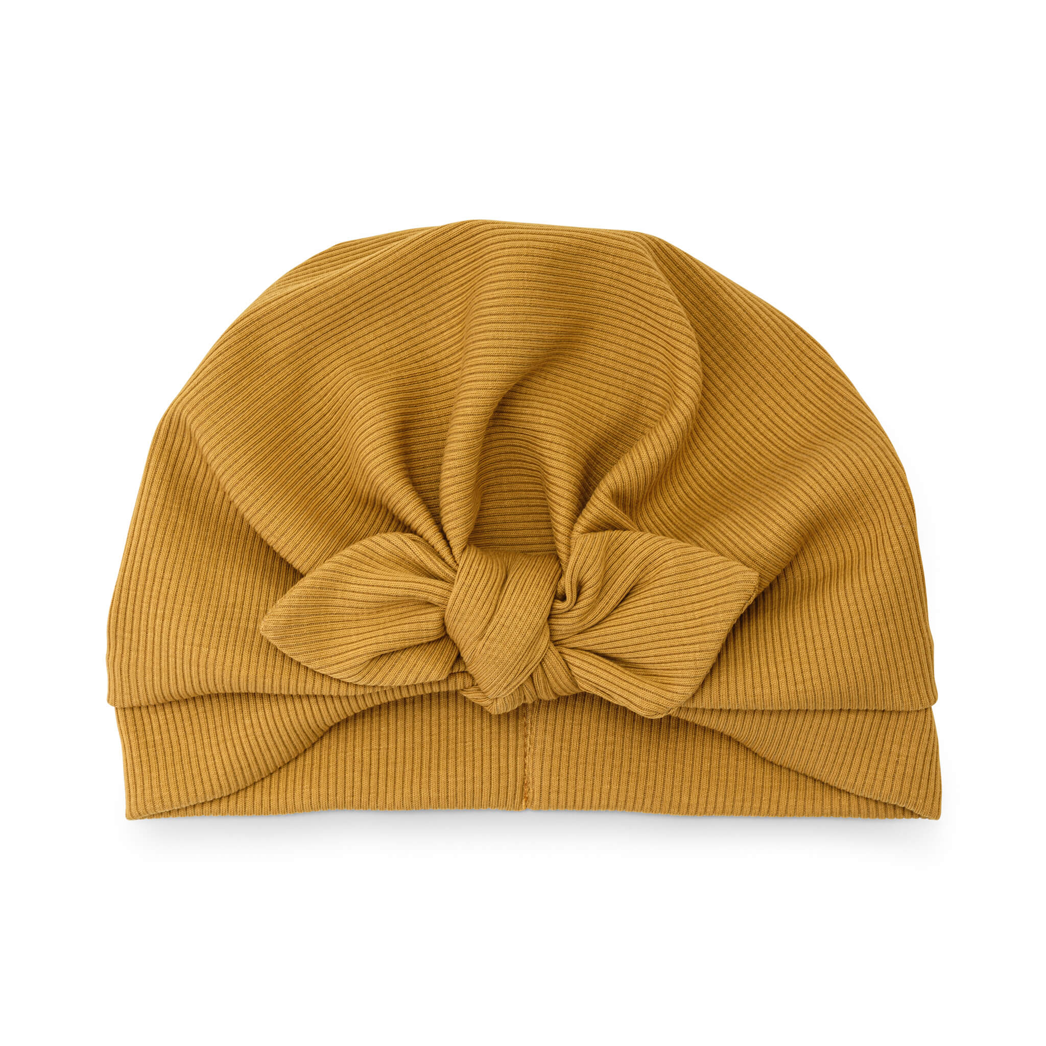 Turban hat with bow - mustard