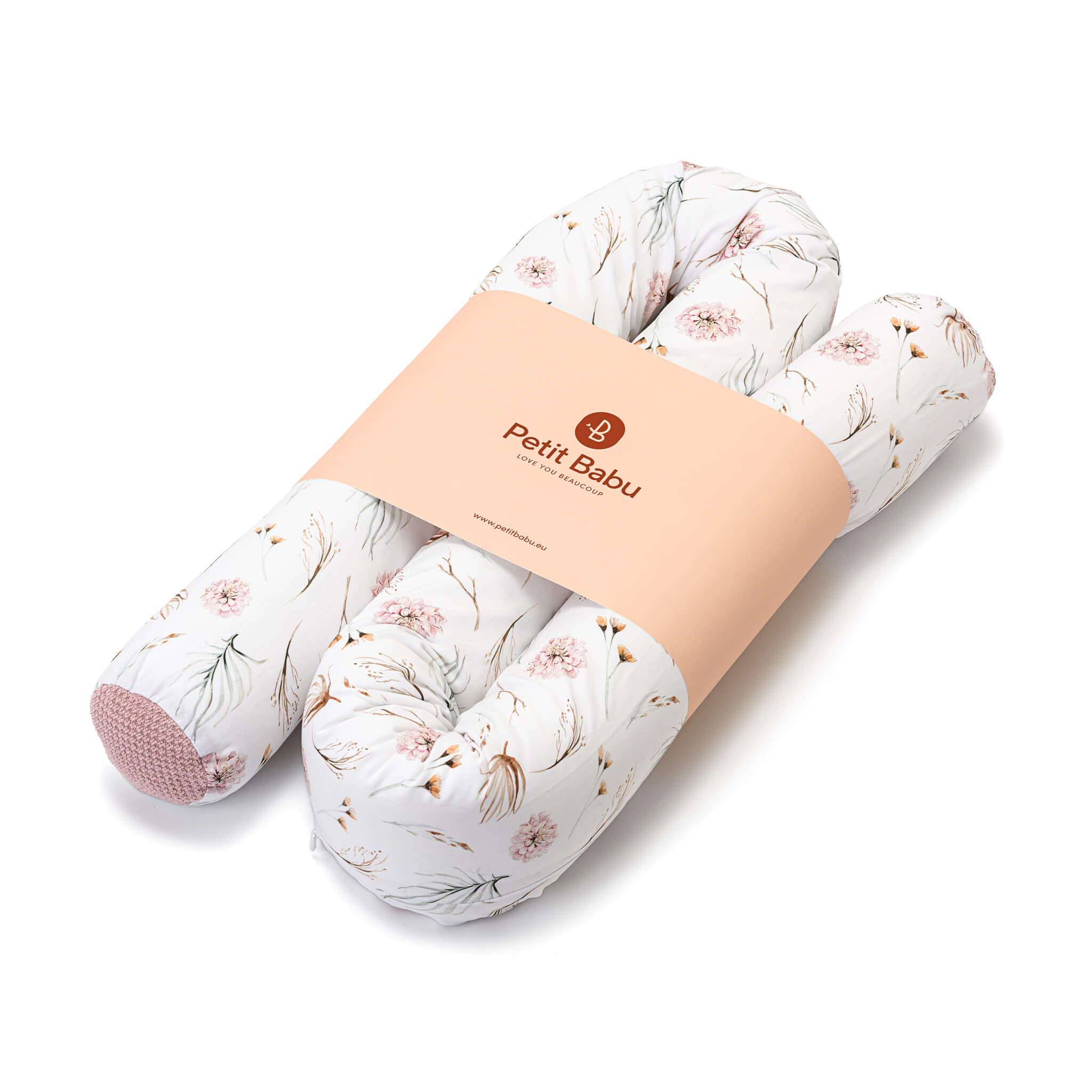 Bed Bumper - Pink flowers