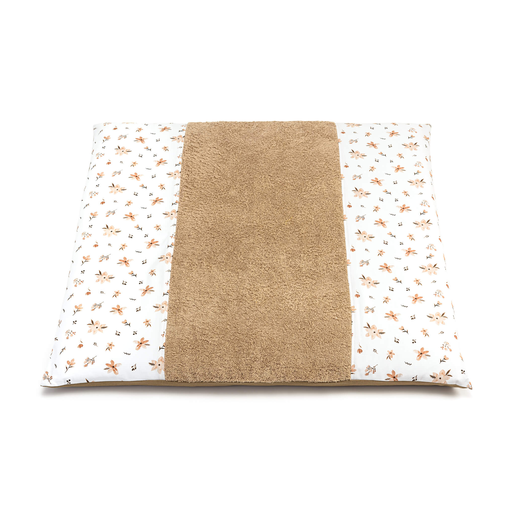 Changing pad with cover - Brown flowers