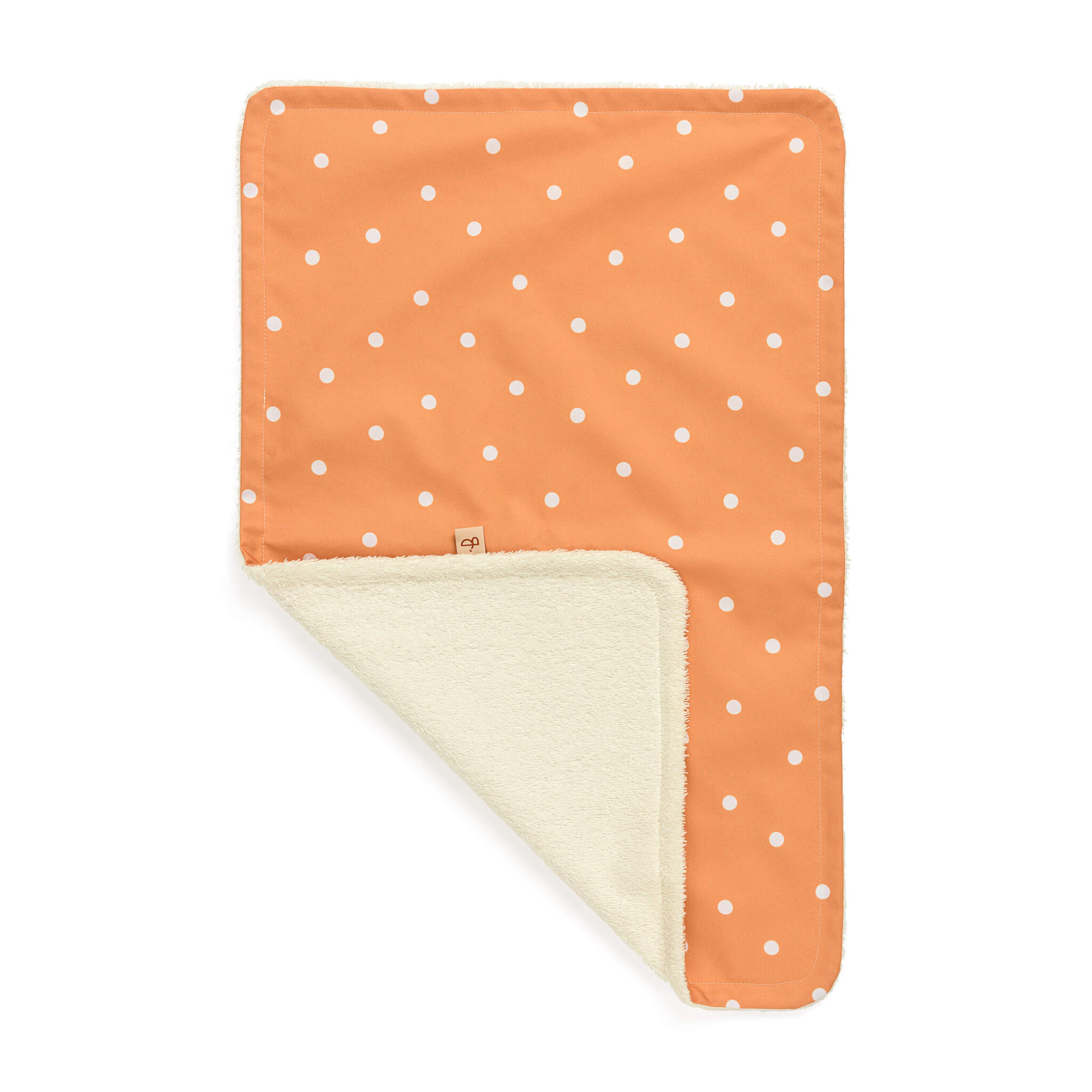 Portable changing pad - Orange with dots