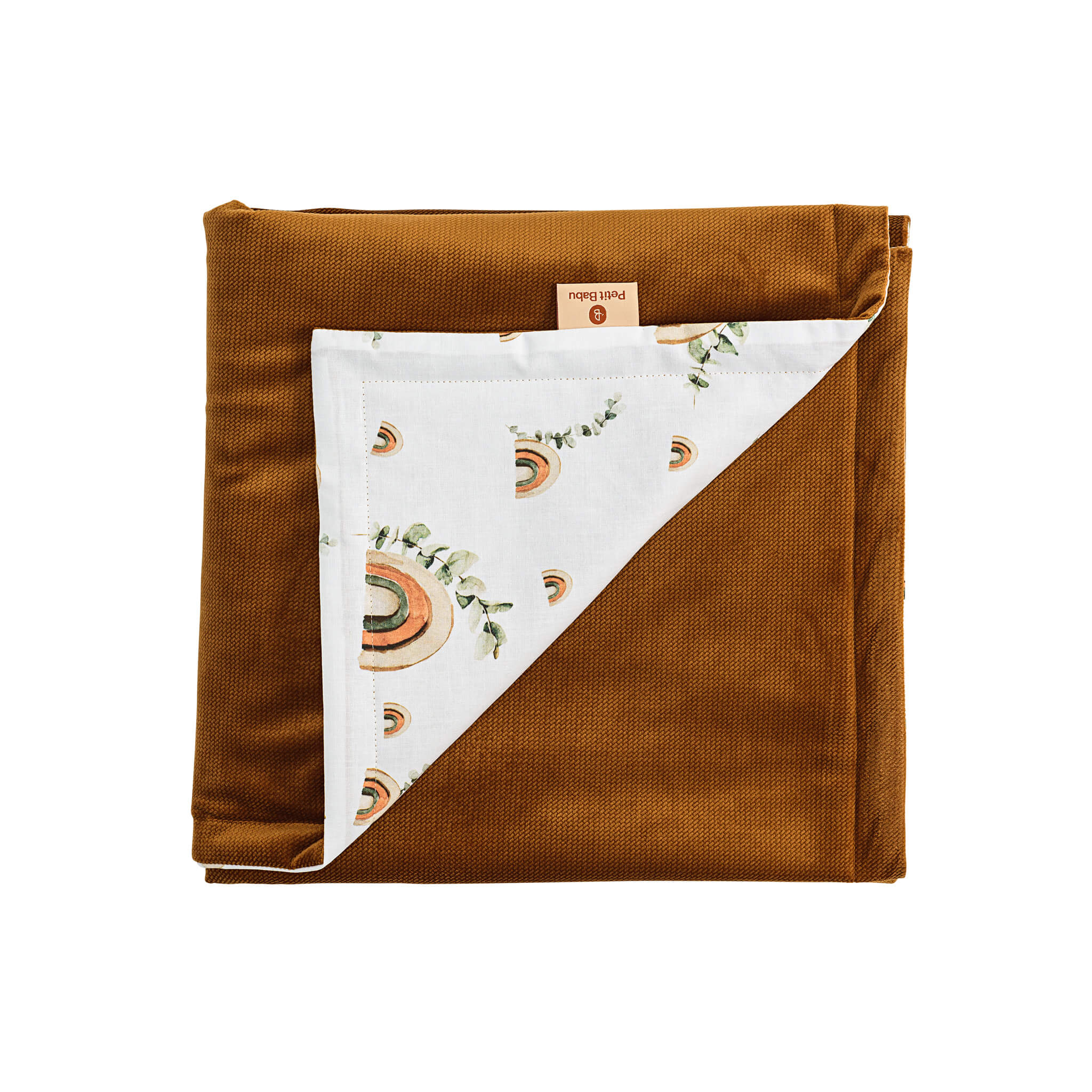 Caramel brown blanket - Rainbows