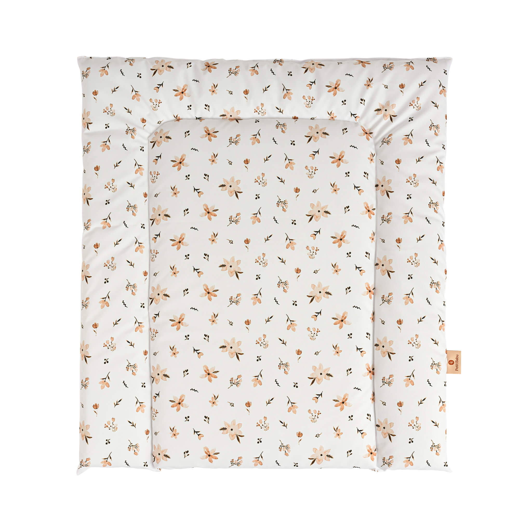 Changing pad - Brown flowers - water repellent Changing pad - Brown flowers - water repellent